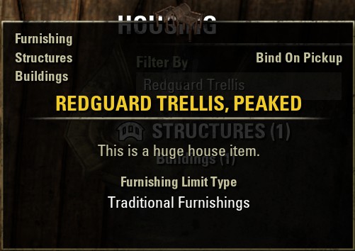 Redguard Trellis, Peaked